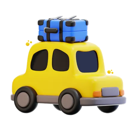 3 D Rendering Travelling Car Illustration 3D Icon