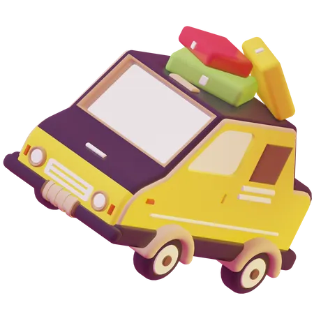 Travelling Car  3D Icon