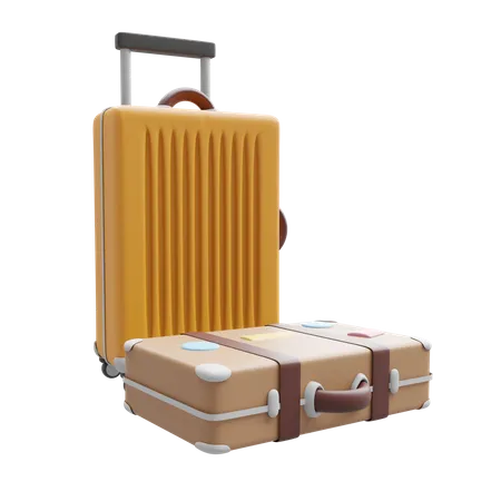 Travelling Luggage  3D Illustration