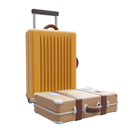 Travelling Luggage  3D Illustration