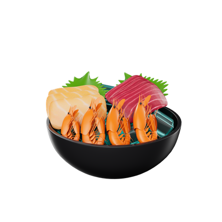 Prato de sashimi  3D Icon