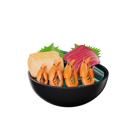 Prato de sashimi  3D Icon