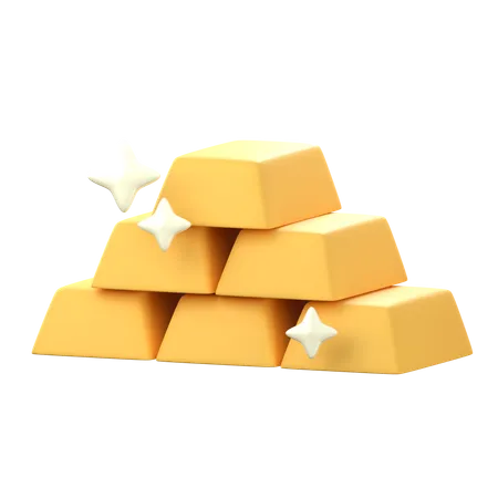 A Pile Of Shiny Yellow Gold Bars Collection Of Valuable Treasures 3D Icon