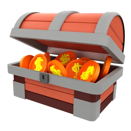 Treasure Box  3D Illustration