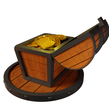 Treasure Box  3D Illustration