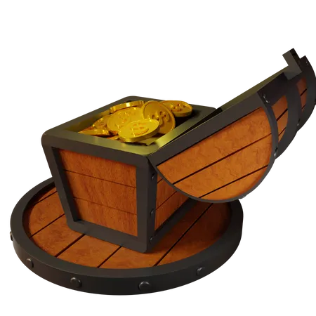 Treasure Box  3D Illustration