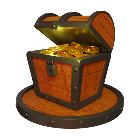 Treasure Box  3D Illustration