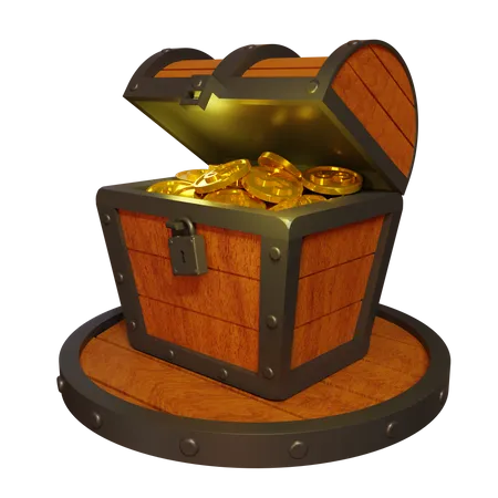 Treasure Box  3D Illustration