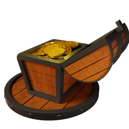 Treasure Box 3D Illustration
