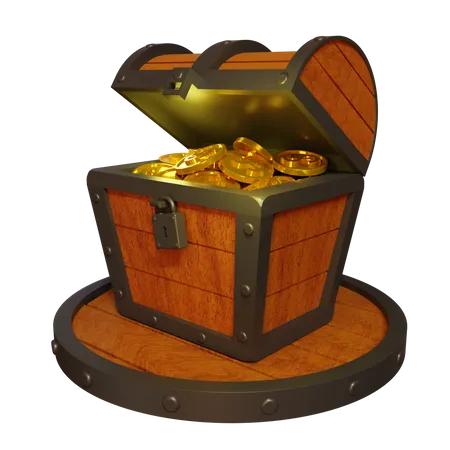 Treasure Box 3D Illustration