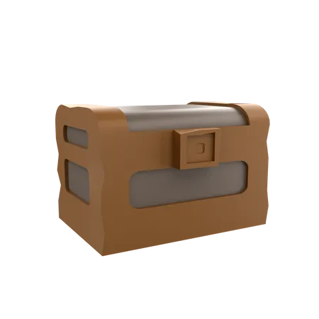 3 D Render Treasure Box Illustration 3D Icon