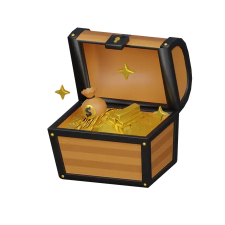Treasure Chest 3 D Icon 3D Icon