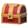 3d treasure chest logo