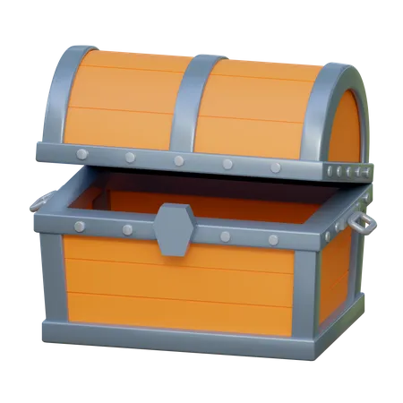 Wooden Treasure Chest Game Icon 3 D Illustration 3D Icon