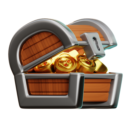 Treasure Chest Coins  3D Icon