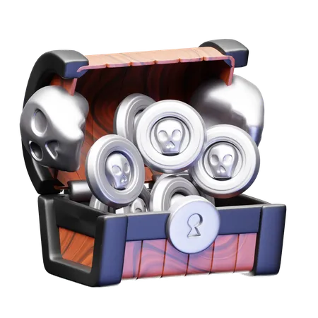 Treasure Chest Coins  3D Icon