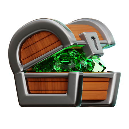 Treasure Chest Gems  3D Icon