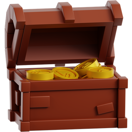 Treasure Chest of Rupee Coins  3D Icon