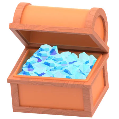 Treasure Chest With Gems  3D Icon