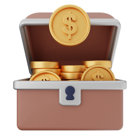 Treasure Coin Dollar  3D Icon