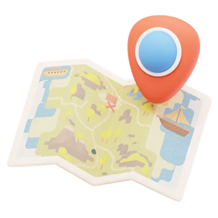 Treasure Map  3D Icon