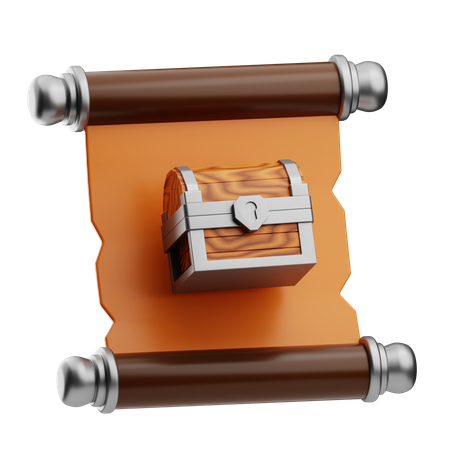 宝の地図  3D Icon