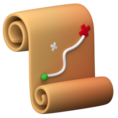 Treasure map  3D Icon