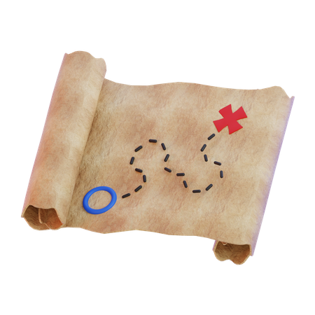 Treasure Map  3D Icon