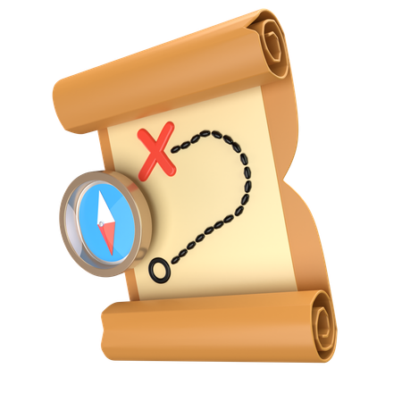 Treasure Map  3D Icon