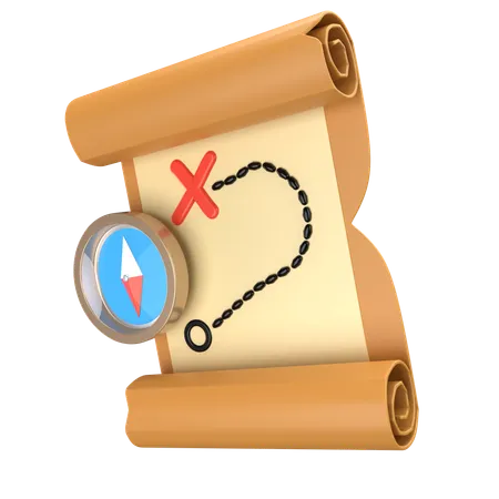 Treasure Map  3D Icon