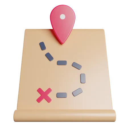 Treasure Map  3D Icon