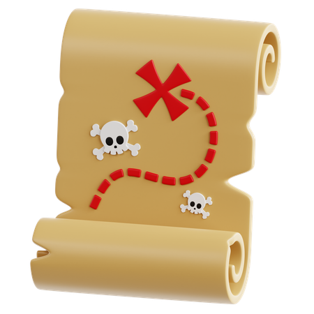 Treasure Map  3D Icon