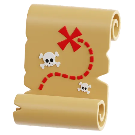 Treasure Map  3D Icon