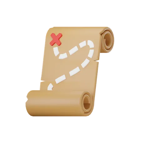 Treasure Map  3D Icon