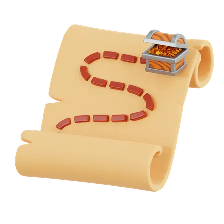 Treasure Map  3D Icon