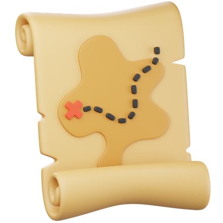 Treasure Map  3D Icon