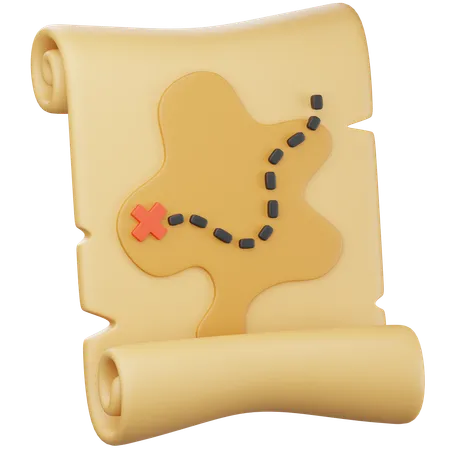 Treasure Map  3D Icon