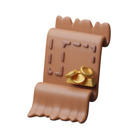 Treasure map  3D Icon