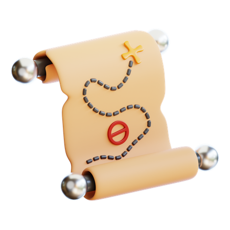 Treasure Map  3D Icon