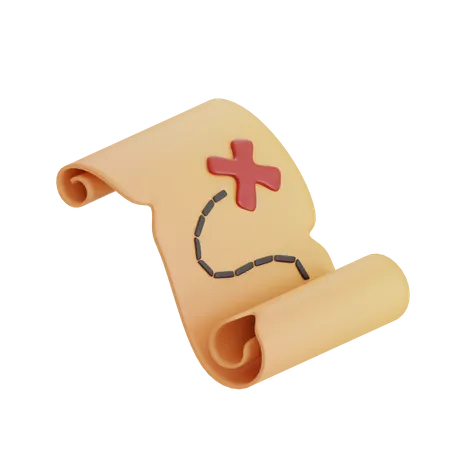 Treasure Map  3D Icon