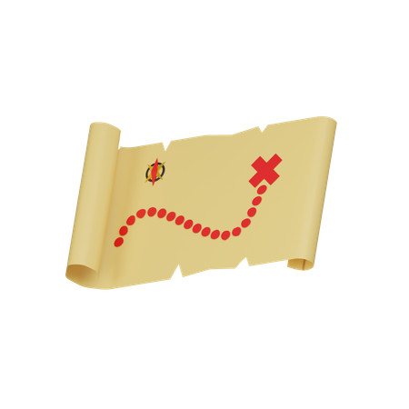 Treasure Map  3D Icon