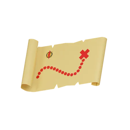 Treasure Map  3D Icon