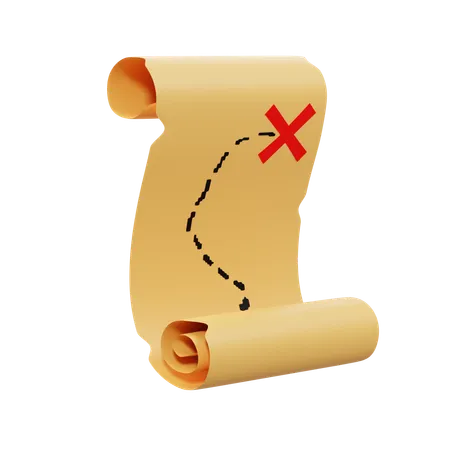 Treasure Map  3D Icon