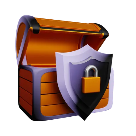 Treasure Protection  3D Icon
