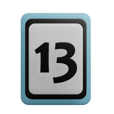 Numero 13  3D Icon