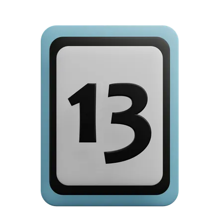 Numero 13  3D Icon