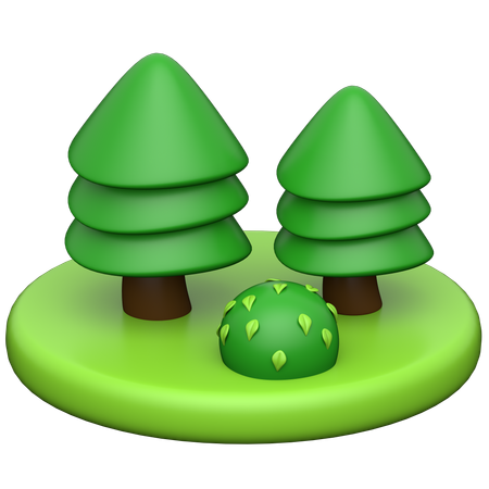 나무  3D Icon