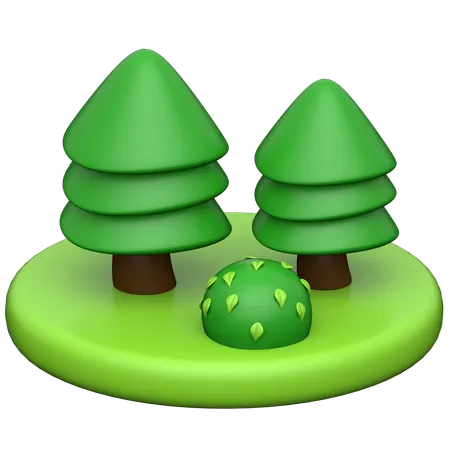 나무  3D Icon