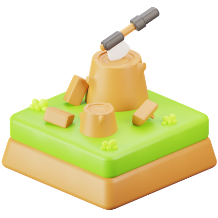 Tree Logging  3D Icon