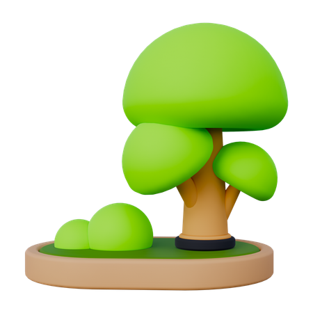 Tree Park  3D Icon